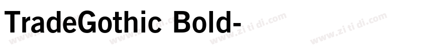 TradeGothic Bold字体转换